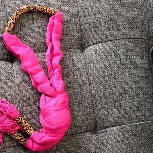 A beaded scarf